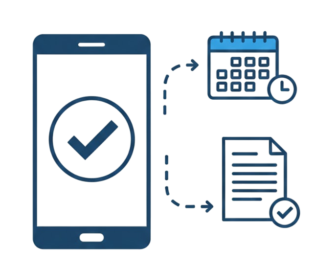 Booking and confirmation Icon